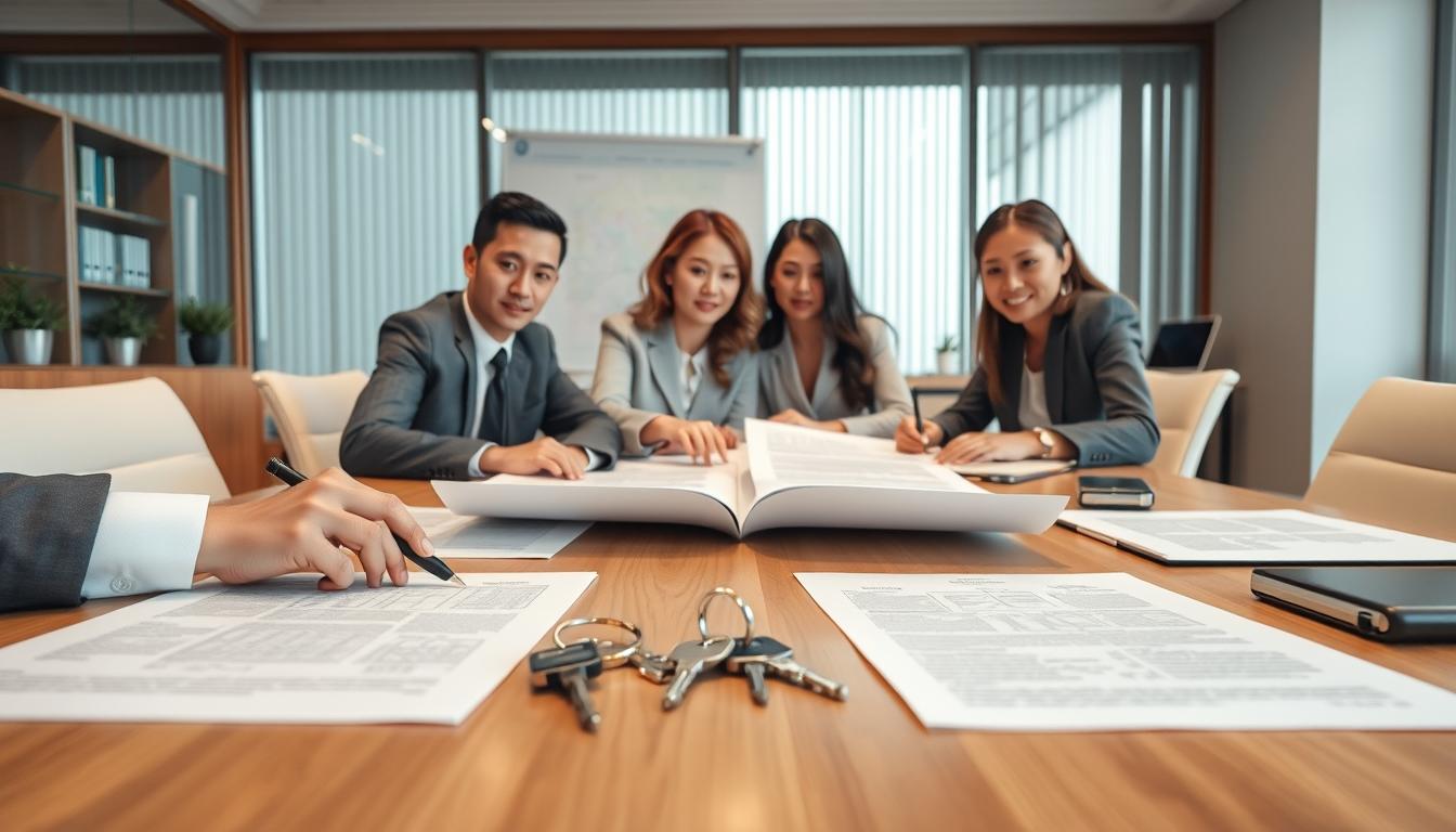 Real estate ownership transfer documents and closing confirmation